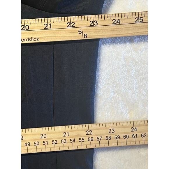 Tommy Hilfiger Mens 46L 38x33 Navy Royal Cobalt Blue Plaid Suit - Picture 10 of 16